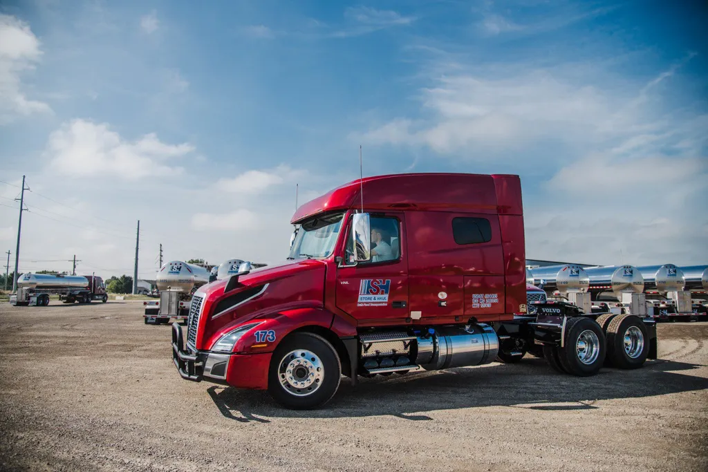 Store & Haul trucks lined up at the Van Wert, Ohio facility