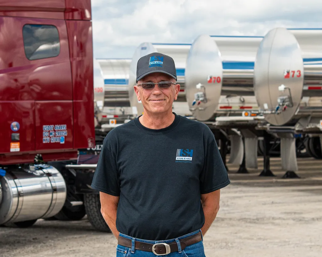 Store & Haul driver George Schabbing with his truck